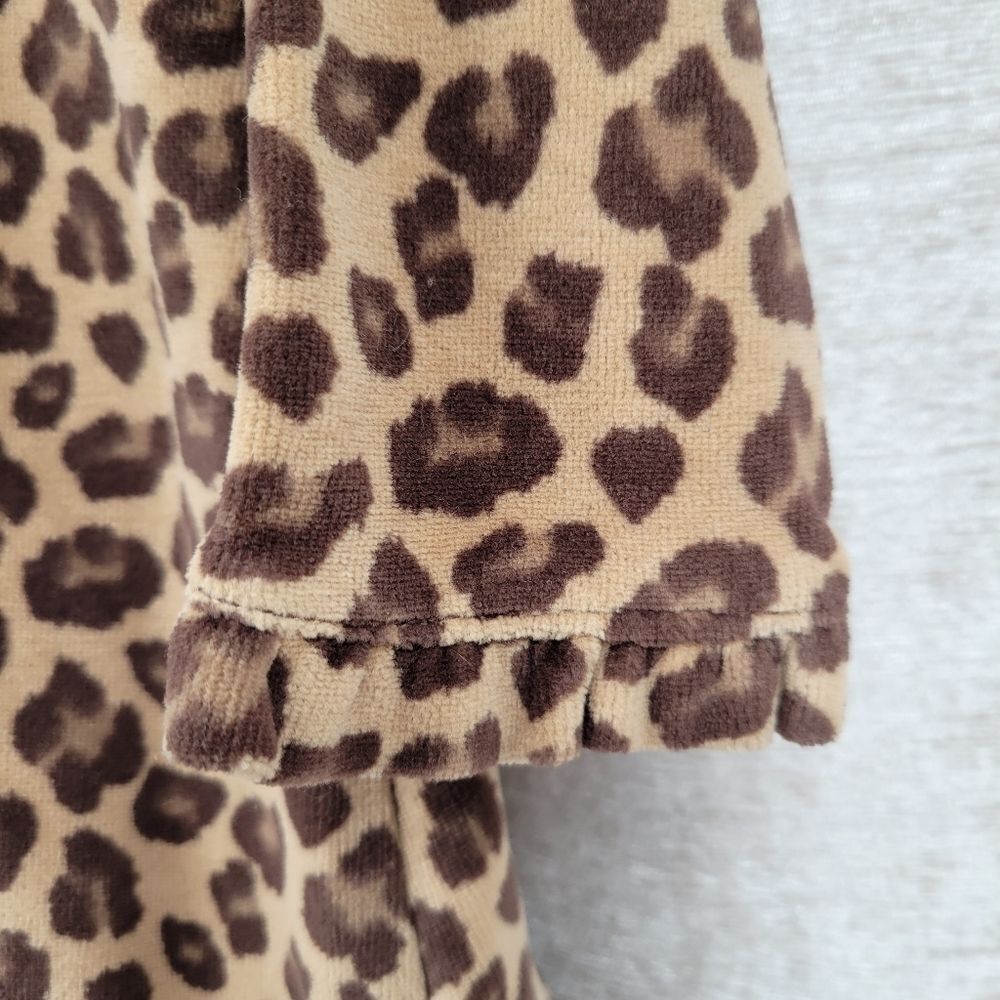 Gap Y2K Leopard Print Ruffle Hem Velour Dress Girls Infant Baby Size 3 to 6 mo - Picture 6 of 12